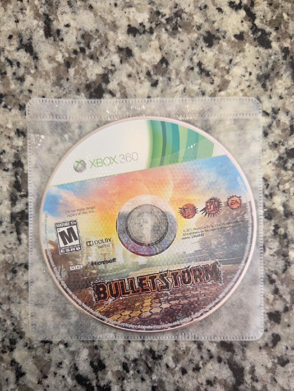 Bulletstorm Xbox 360 Game Disc - NO CASE